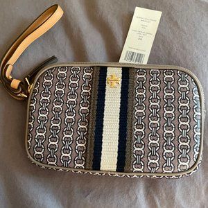 NWT~TORY BURCH~Gemini Link Canvas Wristlet